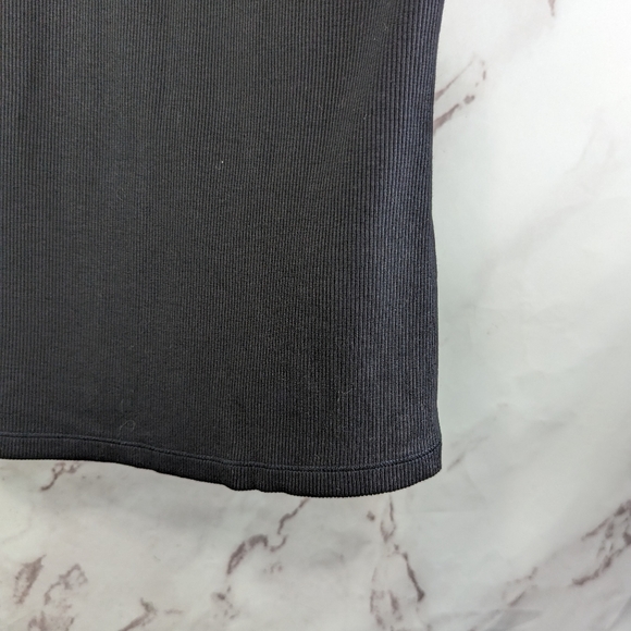 Everlane Tank Top Black The Rib Cutaway Organic Cotton High Neck - Picture 5 of 11